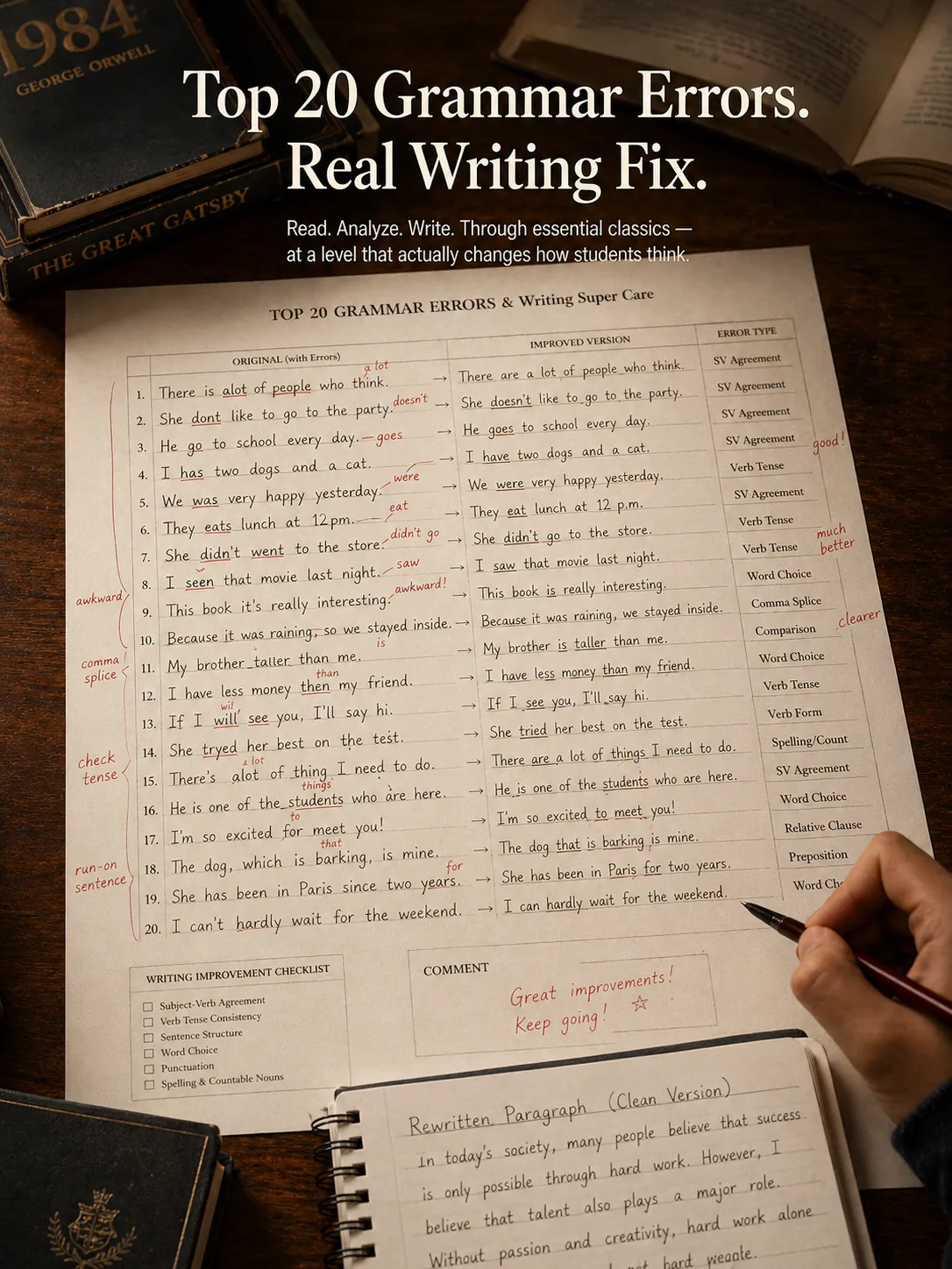 Top 20 Grammar & Writing